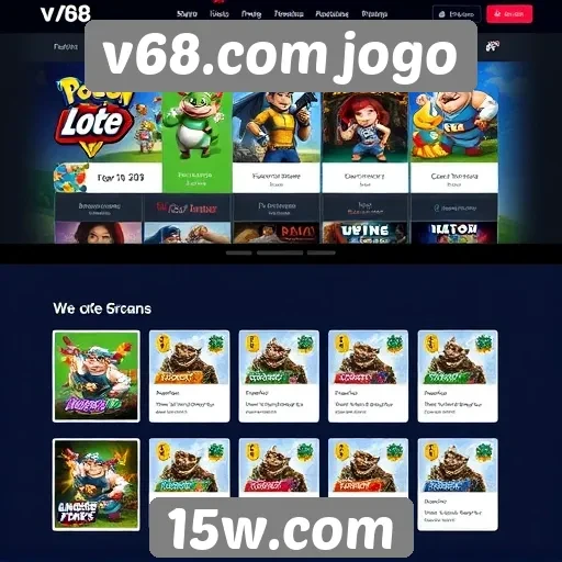 Análise das funcionalidades do site v68.com